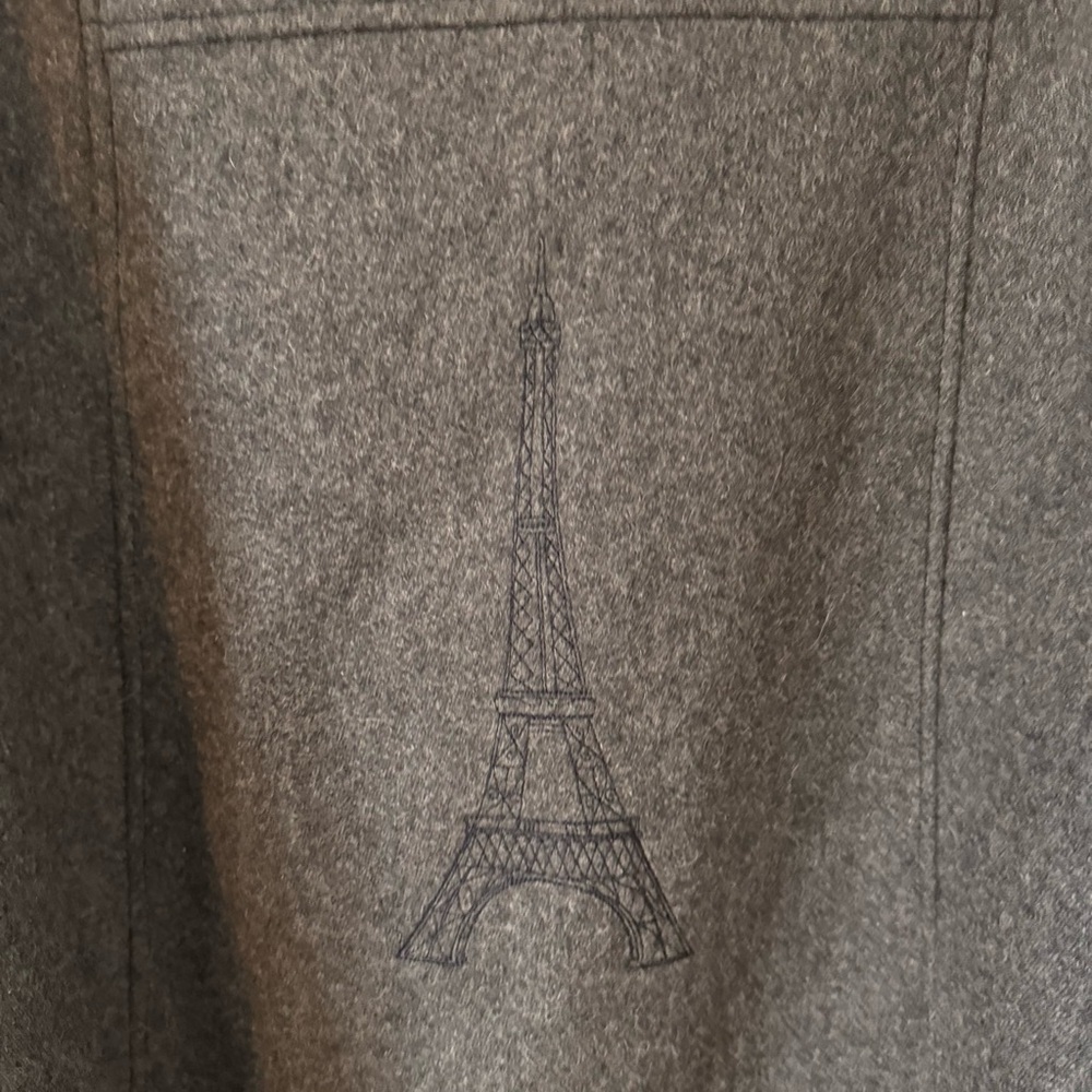 Paris Wool Blend Poncho Cape Coat Large by Suzanne Goudezeune - Picture 6 of 15